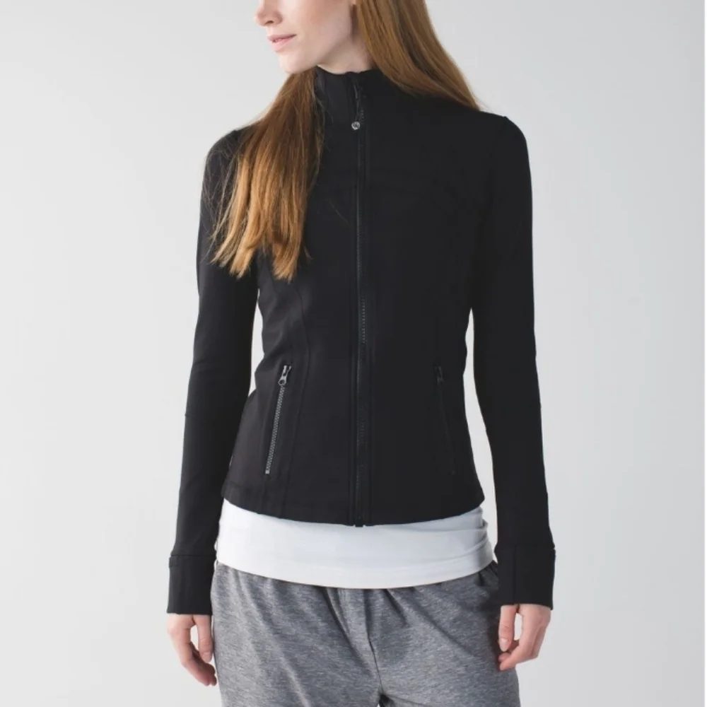 Lululemon Jacket Black Gray Herringbone